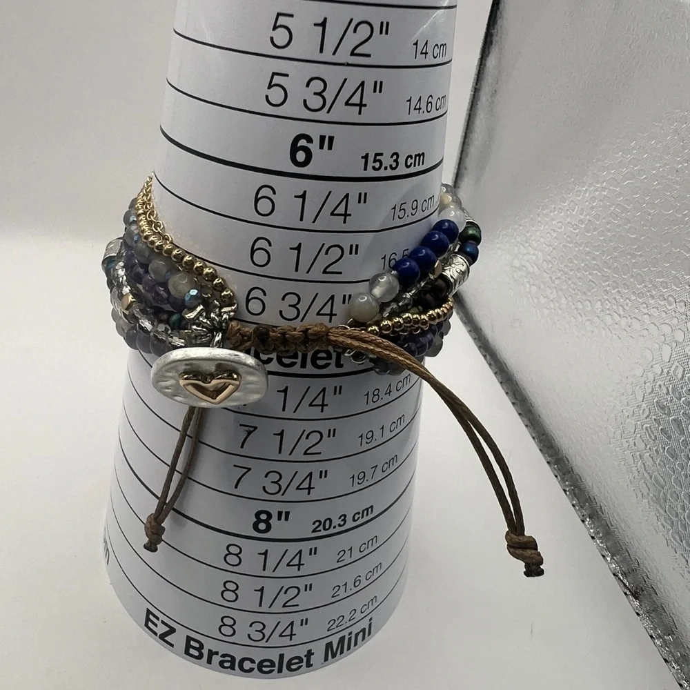 Demdaco Beaded Love Bracelet Indigo